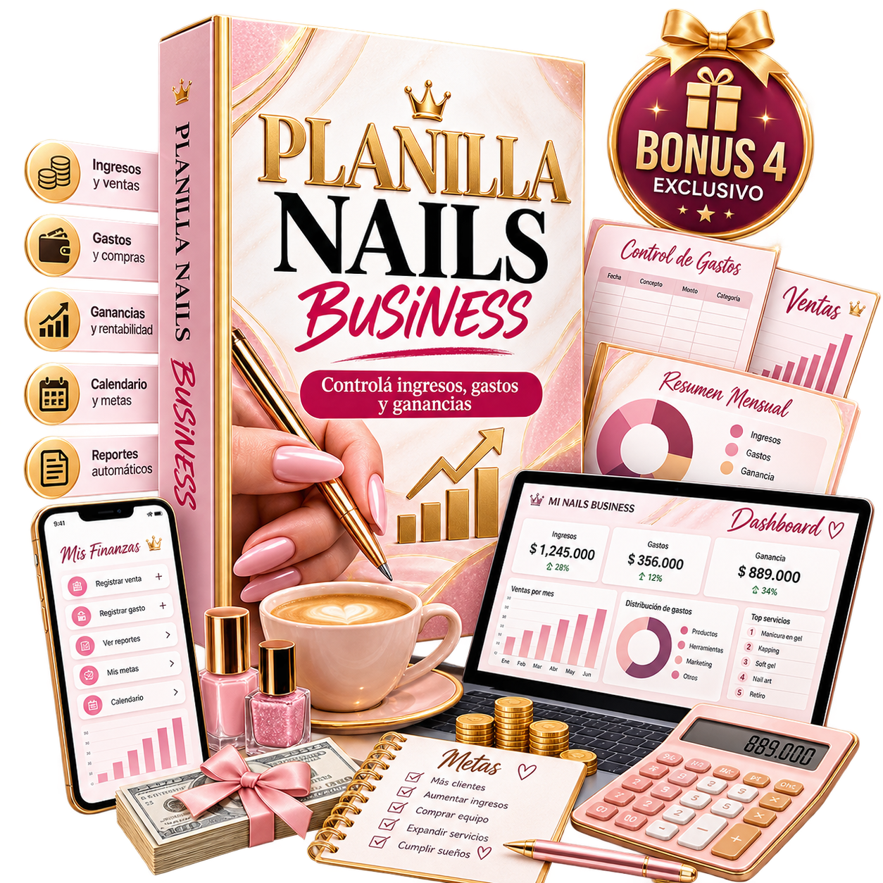 Bono #4: Bono #4: PLANILLA NAILS BUSINESS
